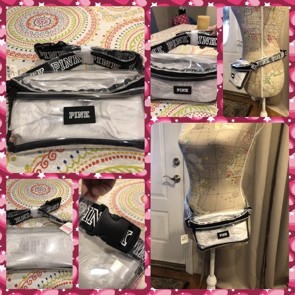 PINK Victoria's Secret Handbags - LAST 1! BNWT Pink Victoria’Secret Clear Fanny Pack
